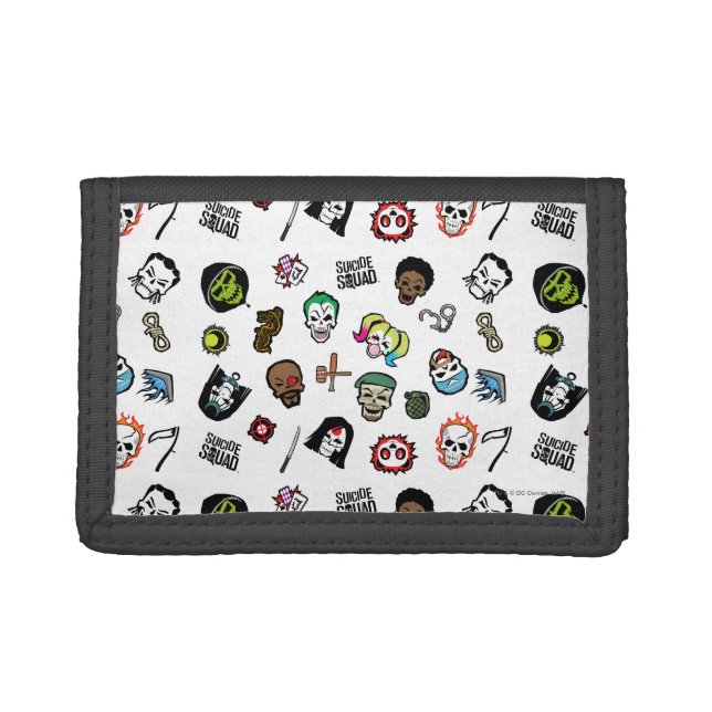 Suicide Squad | Suicide Squad Emoji Pattern Tri-fold Wallet (Front)
