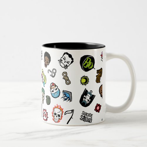 Suicide Squad  Suicide Squad Emoji Pattern Two_Tone Coffee Mug