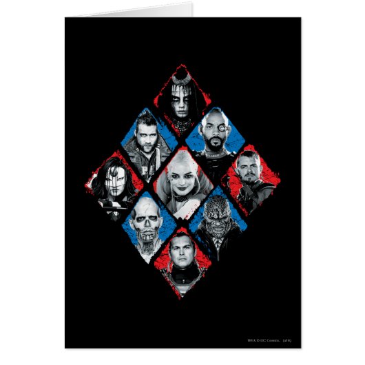Suicide Squad | Task Force X Checkered Diamond Cards (Front)