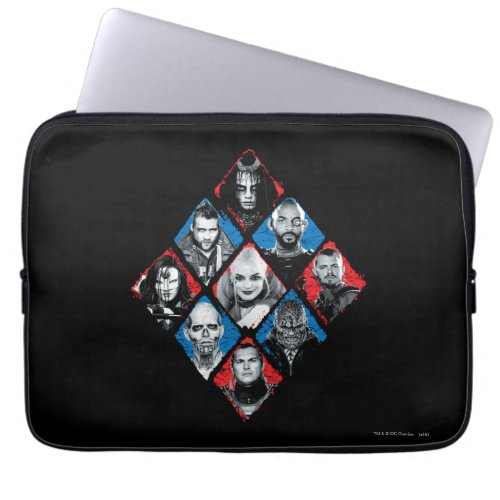 Suicide Squad  Task Force X Checkered Diamond Laptop Sleeve