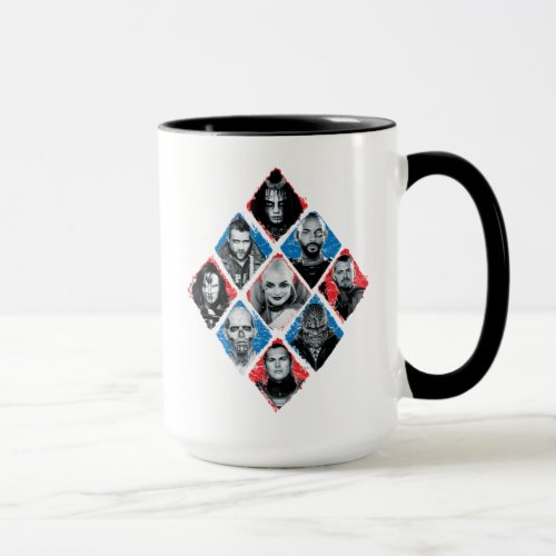 Suicide Squad  Task Force X Checkered Diamond Mug