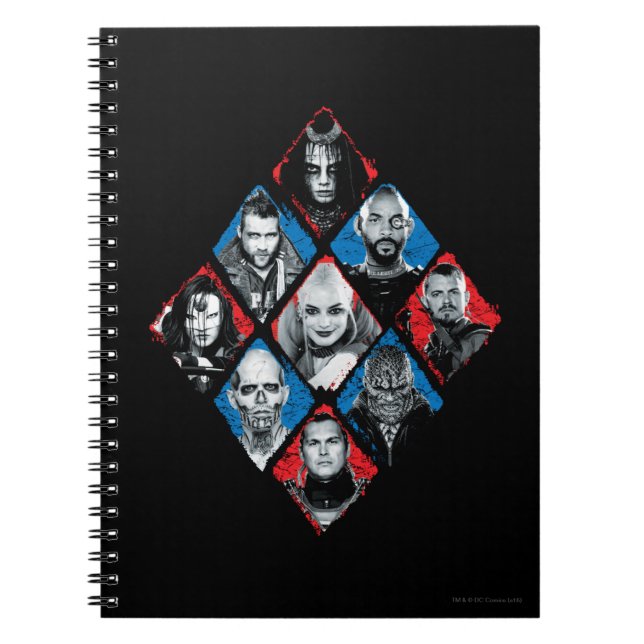 Suicide Squad | Task Force X Checkered Diamond Notebook (Front)