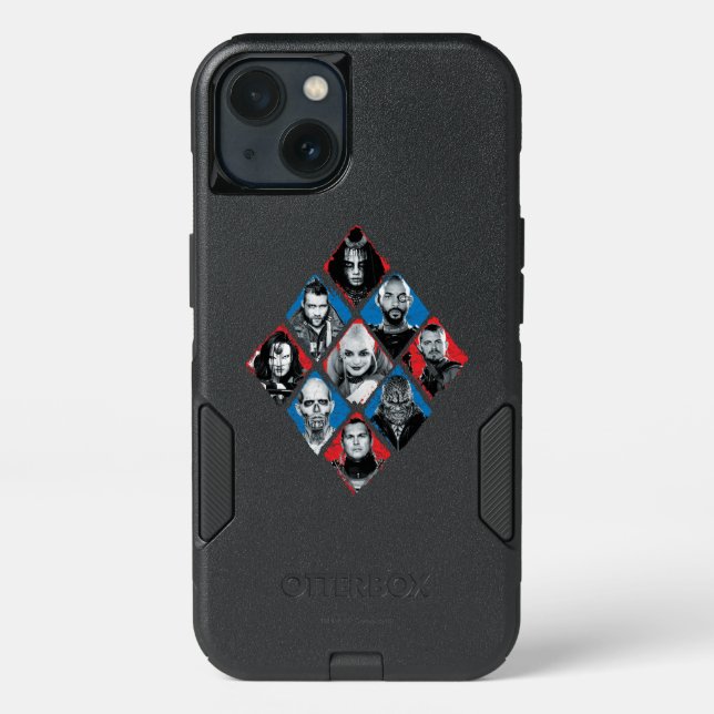 Suicide Squad | Task Force X Checkered Diamond Otterbox iPhone Case (Back)