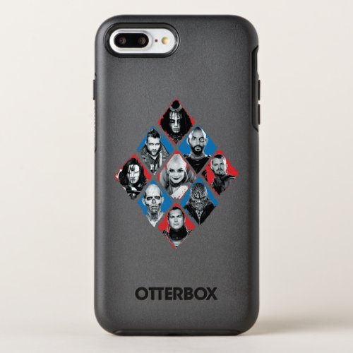 Suicide Squad  Task Force X Checkered Diamond OtterBox Symmetry iPhone 8 Plus7 Plus Case