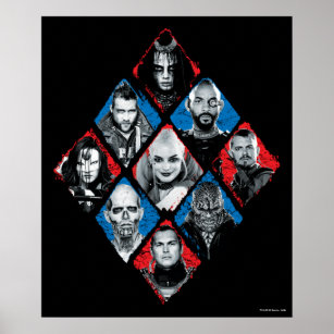 Suicide Squad   Task Force X Checkered Diamond Poster