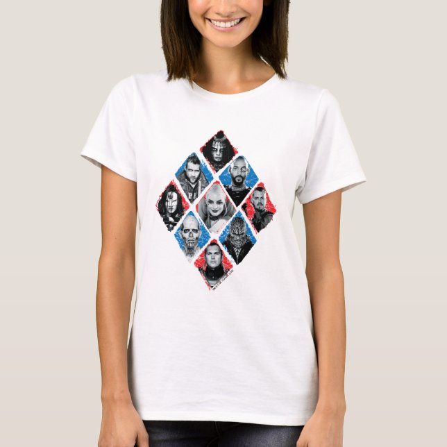 Suicide Squad | Task Force X Checkered Diamond T-Shirt (Front)
