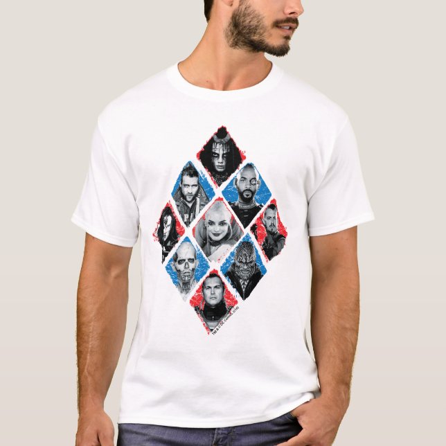 Suicide Squad | Task Force X Checkered Diamond T-Shirt (Front)