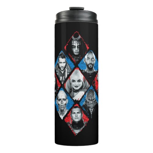 Suicide Squad  Task Force X Checkered Diamond Thermal Tumbler