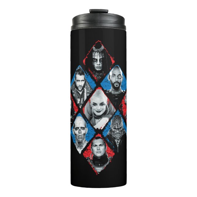 Suicide Squad | Task Force X Checkered Diamond Thermal Tumbler (Front)