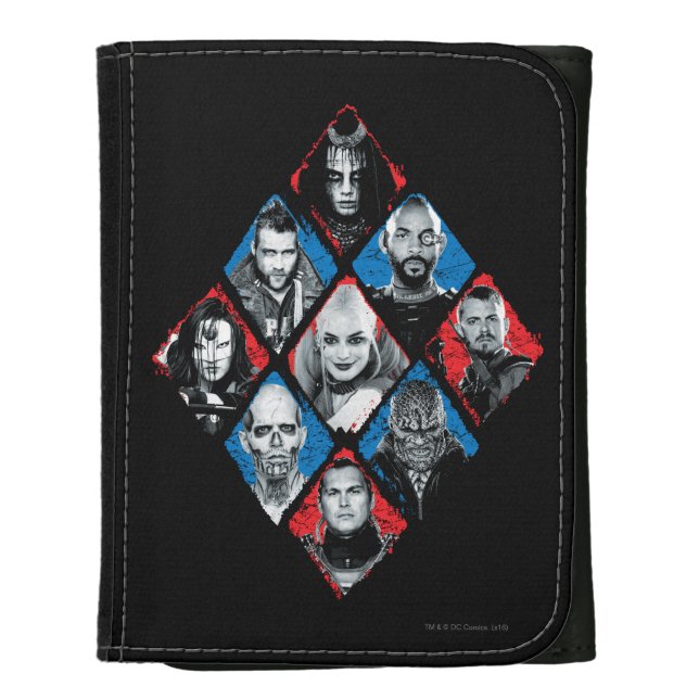 Suicide Squad | Task Force X Checkered Diamond Wallet (Front Vertical)