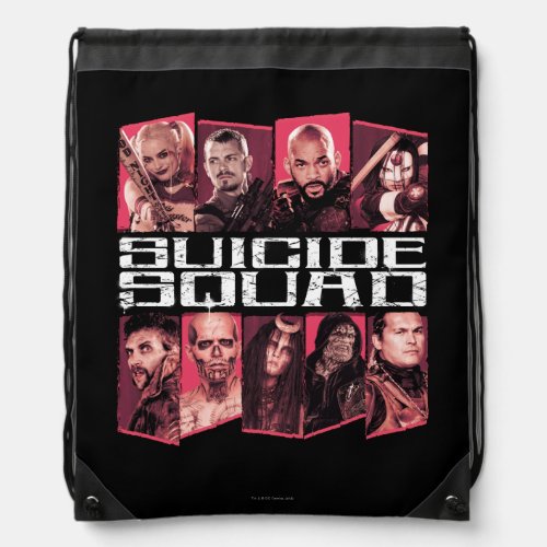 Suicide Squad  Task Force X Group Emblem Drawstring Bag