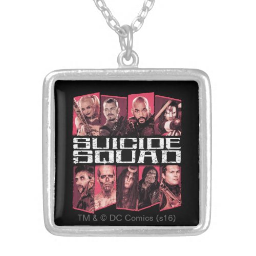 Suicide Squad  Task Force X Group Emblem Silver Plated Necklace
