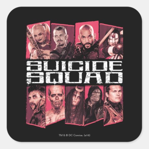 Suicide Squad  Task Force X Group Emblem Square Sticker