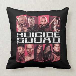 Suicide Squad Task Force X Group Emblem Throw Pillow
