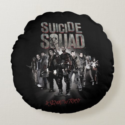 Suicide Squad Task Force X Lineup Round Pillow