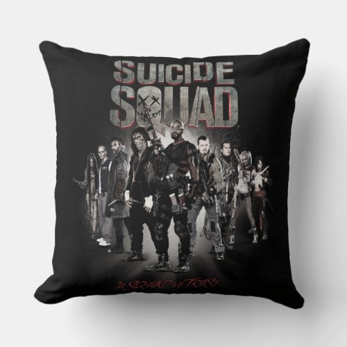 Suicide Squad Task Force X Lineup Throw Pillow