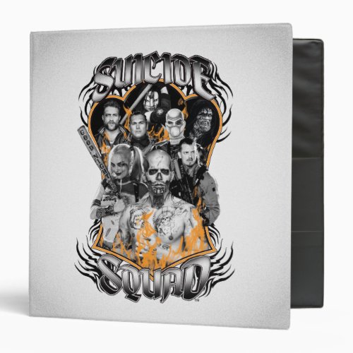 Suicide Squad  Task Force X Tribal Tattoo 3 Ring Binder