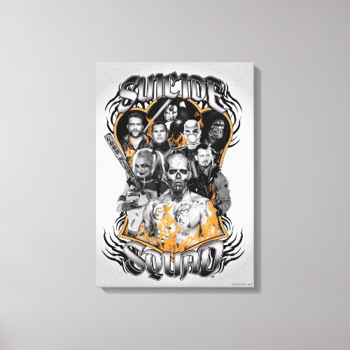 Suicide Squad  Task Force X Tribal Tattoo Canvas Print