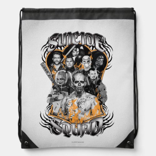 Suicide Squad  Task Force X Tribal Tattoo Drawstring Bag