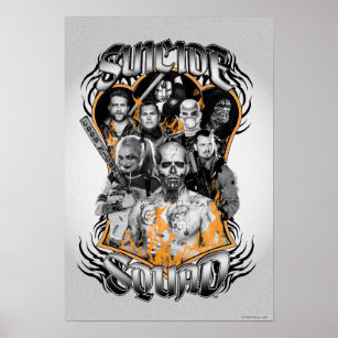 Suicide Squad   Task Force X Tribal Tattoo Poster