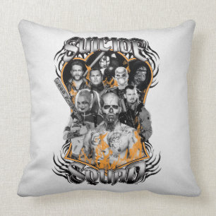 Suicide Squad Task Force X Tribal Tattoo Throw Pillow