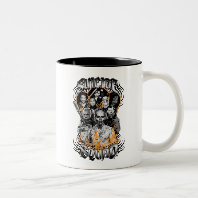 Suicide Squad | Task Force X Tribal Tattoo Two-Tone Coffee Mug (Right)