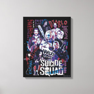 Suicide Squad   Task Force X Typography Photo Canvas Print