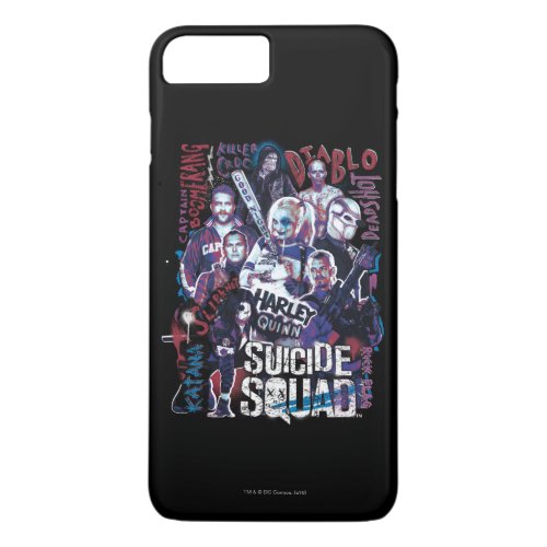 Suicide Squad  Task Force X Typography Photo iPhone 8 Plus7 Plus Case