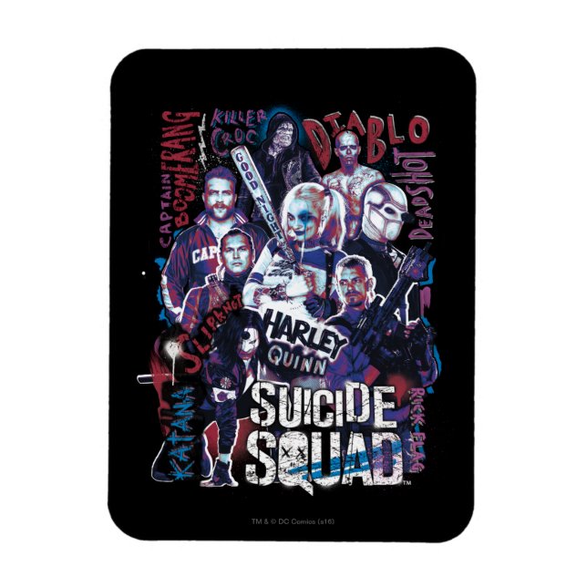 Suicide Squad | Task Force X Typography Photo Magnet (Vertical)