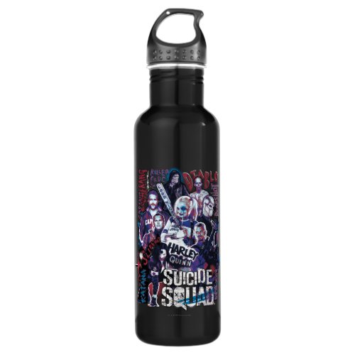 Suicide Squad  Task Force X Typography Photo Stainless Steel Water Bottle