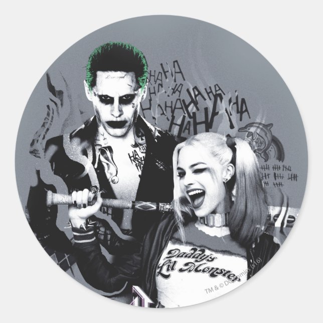Suicide Squad | The Worst of The Worst Classic Round Sticker (Front)