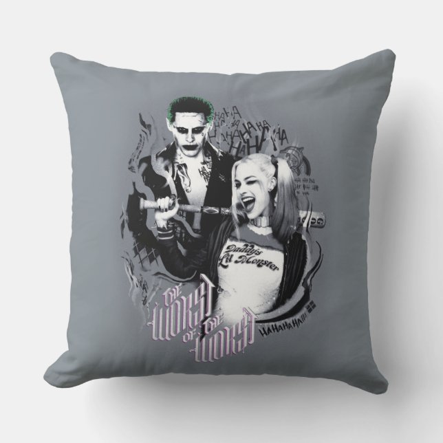 Suicide Squad | The Worst of The Worst Throw Pillow (Front)