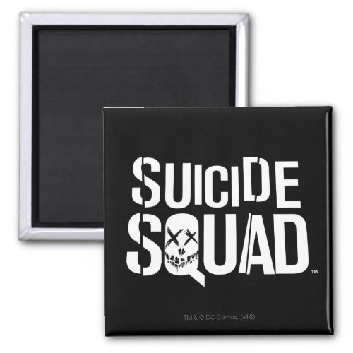 Suicide Squad  White Logo Magnet