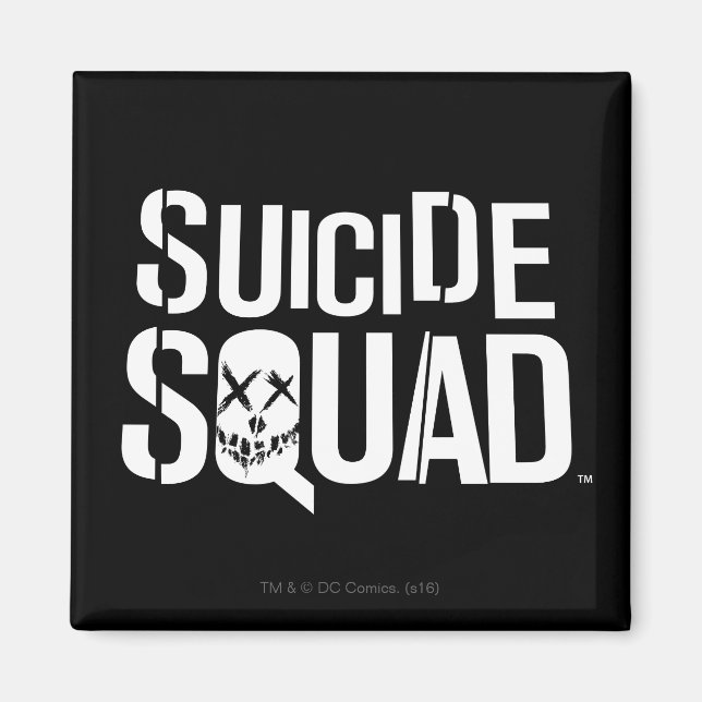 Suicide Squad | White Logo Magnet (Front)