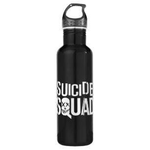 Suicide Squad White Logo Water Bottle