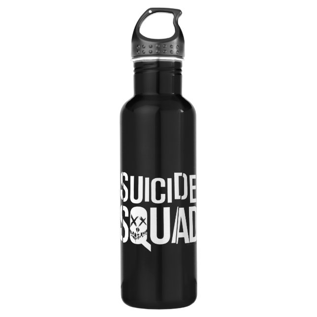 Suicide Squad | White Logo Water Bottle (Front)