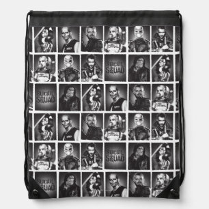 Suicide Squad   Yearbook Pattern Drawstring Bag