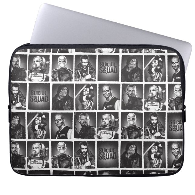 Suicide Squad | Yearbook Pattern Laptop Sleeve (Front)