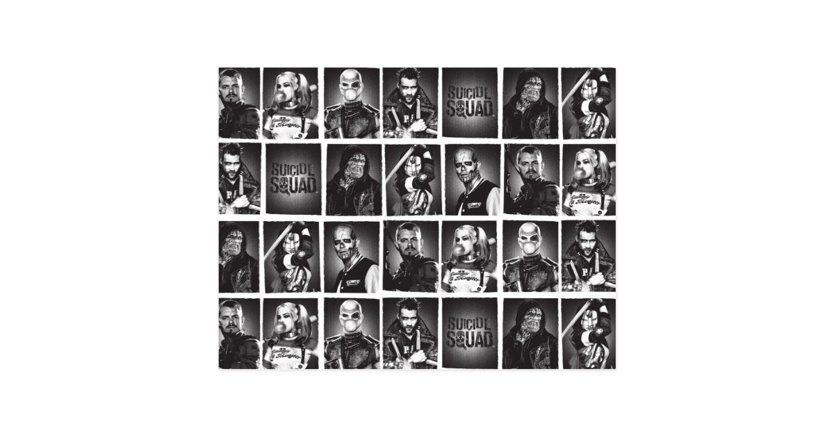 Suicide Squad | Yearbook Pattern Postcard | Zazzle.com