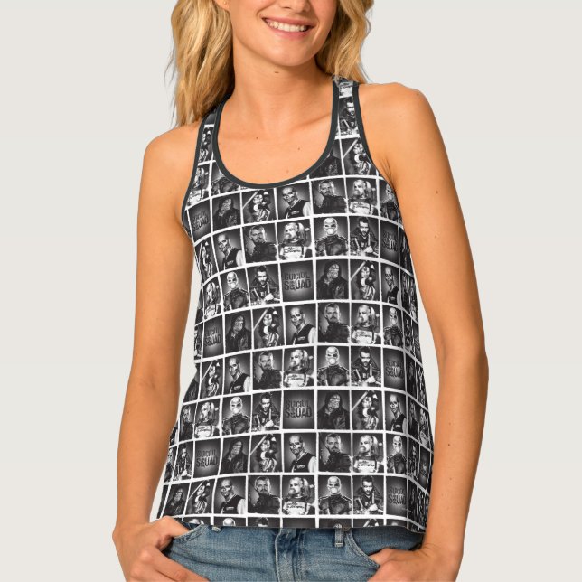Suicide Squad | Yearbook Pattern Tank Top (Front)