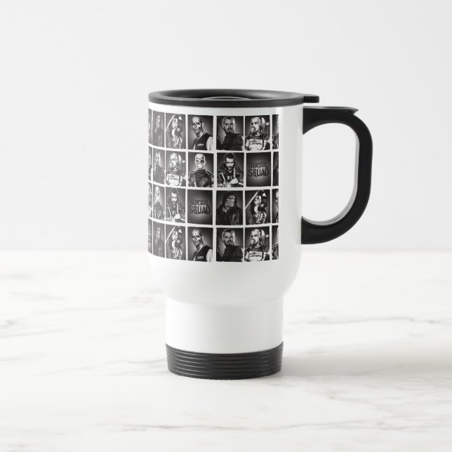Suicide Squad | Yearbook Pattern Travel Mug (Right)