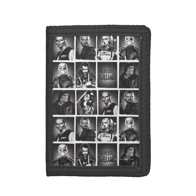 Suicide Squad | Yearbook Pattern Tri-fold Wallet (Front Vertical)