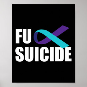 Suicide Suicide Awareness Ribbon Suicide Preventio Poster