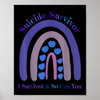 Suicide Survivor I Survived And So Can You Rainbow Poster
