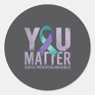 Suicides Prevention Shirts Suicide Awareness  Classic Round Sticker