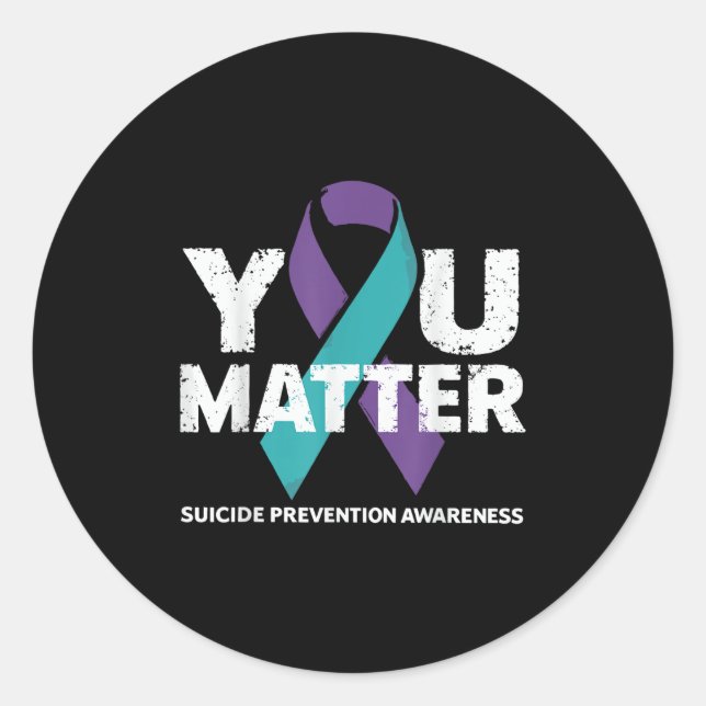 Suicides Prevention Shirts Suicide Awareness  Classic Round Sticker (Front)