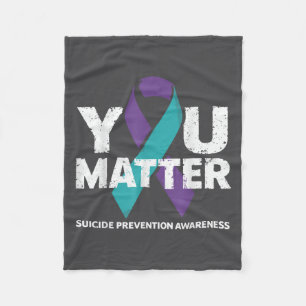 Suicides Prevention Shirts Suicide Awareness Fleece Blanket