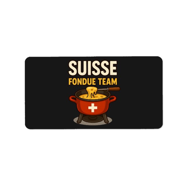 Suisse Fondue Team Label (Front)