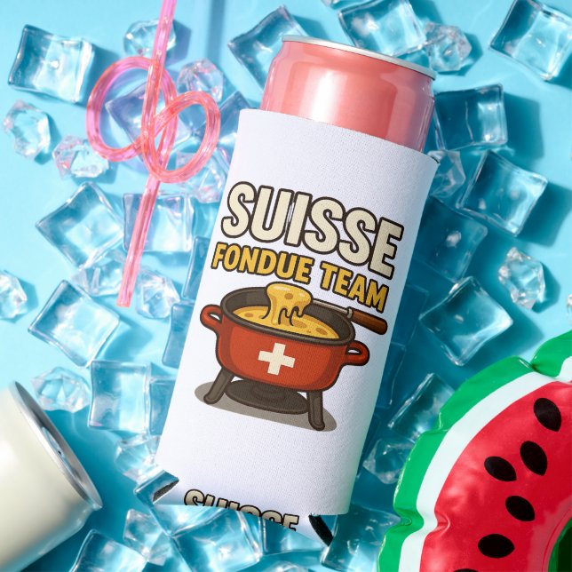 Suisse Fondue Team Seltzer Can Cooler (In Situ Summer)
