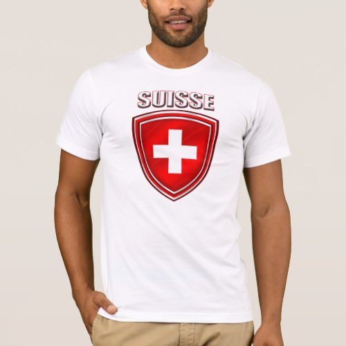 Suisse logo shield emblem flag of Switzerland T_Shirt